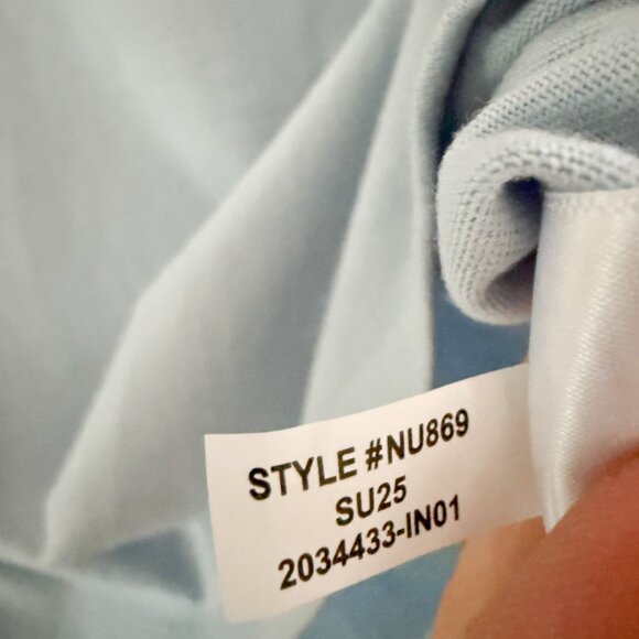 Madewell | NWT Side-Cinch Puff-Sleeve Tee in Feather Blue | Sz M - Picture 7 of 8